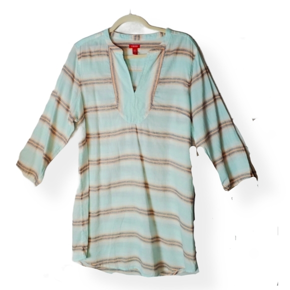 Izod Swim | Izod Linen Blend Dress Cover Up Light Blue Xl | Poshmark